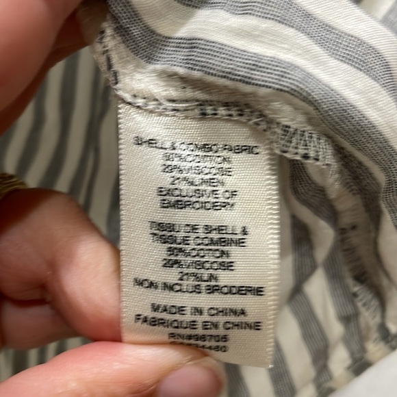 Rebecca Taylor Striped Ruffle Sleeveless Top 8 - Picture 8 of 8